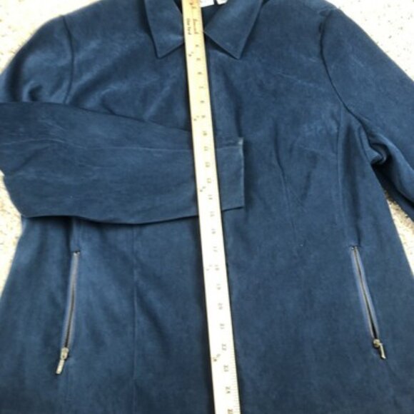 Cato Size 20W Women's Blue Long Sleeve Suit Style Full Zip Jacket With Pockets - Picture 7 of 10